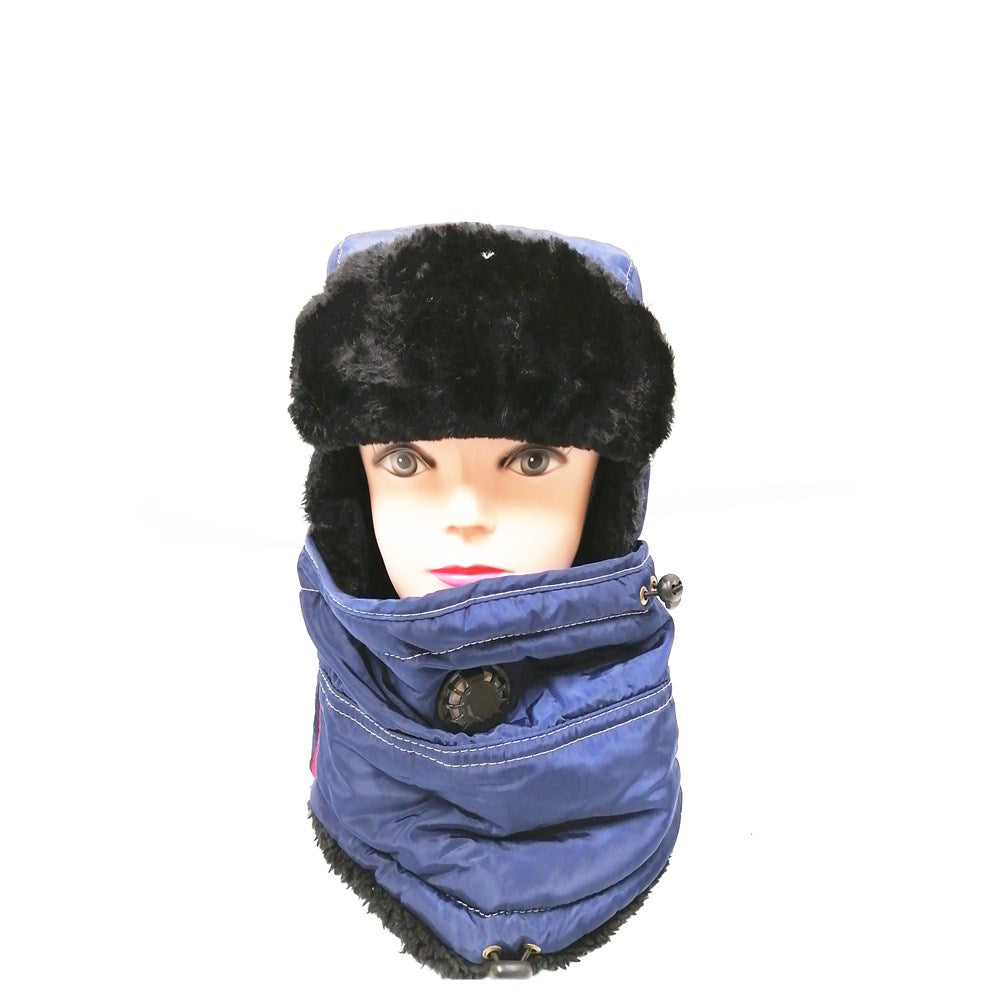 Unisex Winter Warm Thick Windproof hat with breathing valve bllue