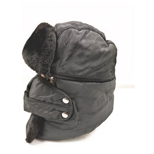 Unisex Winter Warm Thick Windproof hat  black