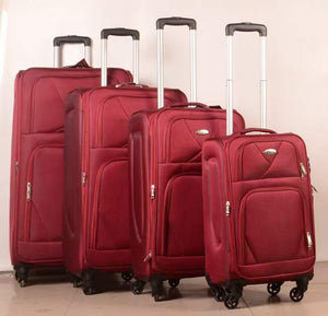 4 pieces set expandable 4 wheel luggage 32" 28" 24" 20" black 5008