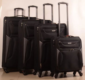 4 pieces set expandable 4 wheel luggage 32" 29" 26" 20" black: Travel land