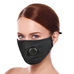12 Pack Adult Unisex Adjustable Washable mask with Breathing Valve Cotton Cloth