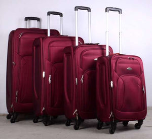 4 pieces set expandable 4 wheel luggage 32" 28" 24" 20" red