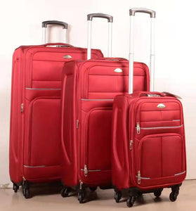 3 pieces set expandable 4 wheel luggage 32" 28"   20" red