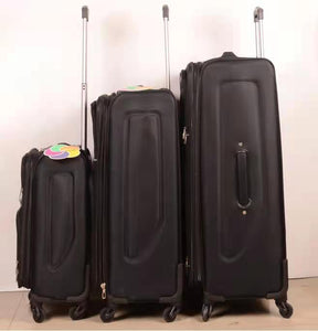 3 pieces set expandable 4 wheel luggage 32" 28"   20" black