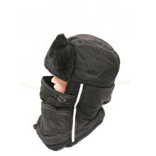 Load image into Gallery viewer, Unisex Winter Warm Thick Windproof hat with breathing valve black

