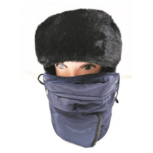 Load image into Gallery viewer, Unisex Winter Warm Thick Windproof hat  blue
